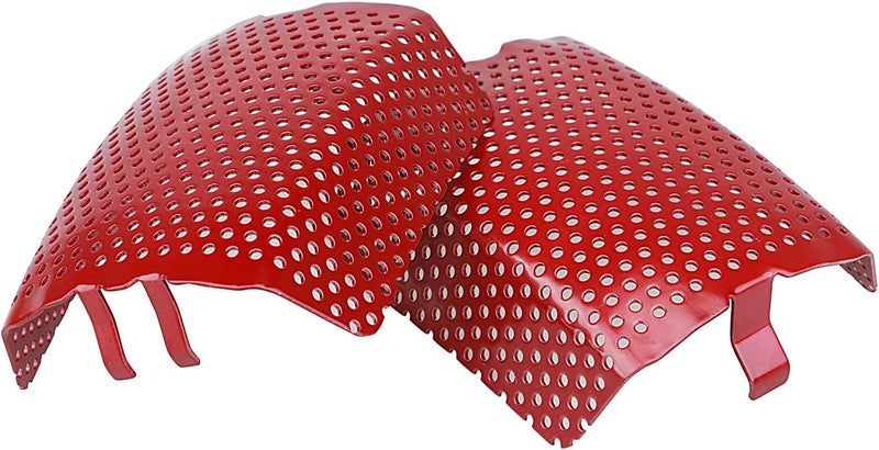 YDLMT 304 Stainless Steel Red Front Brake Caliper Screen Inserts Set Covers for Harley Touring Road King Street Glide Electra Glide FLHT FLHR FLHX FLTRX FLTRU V-Rod - Image 1
